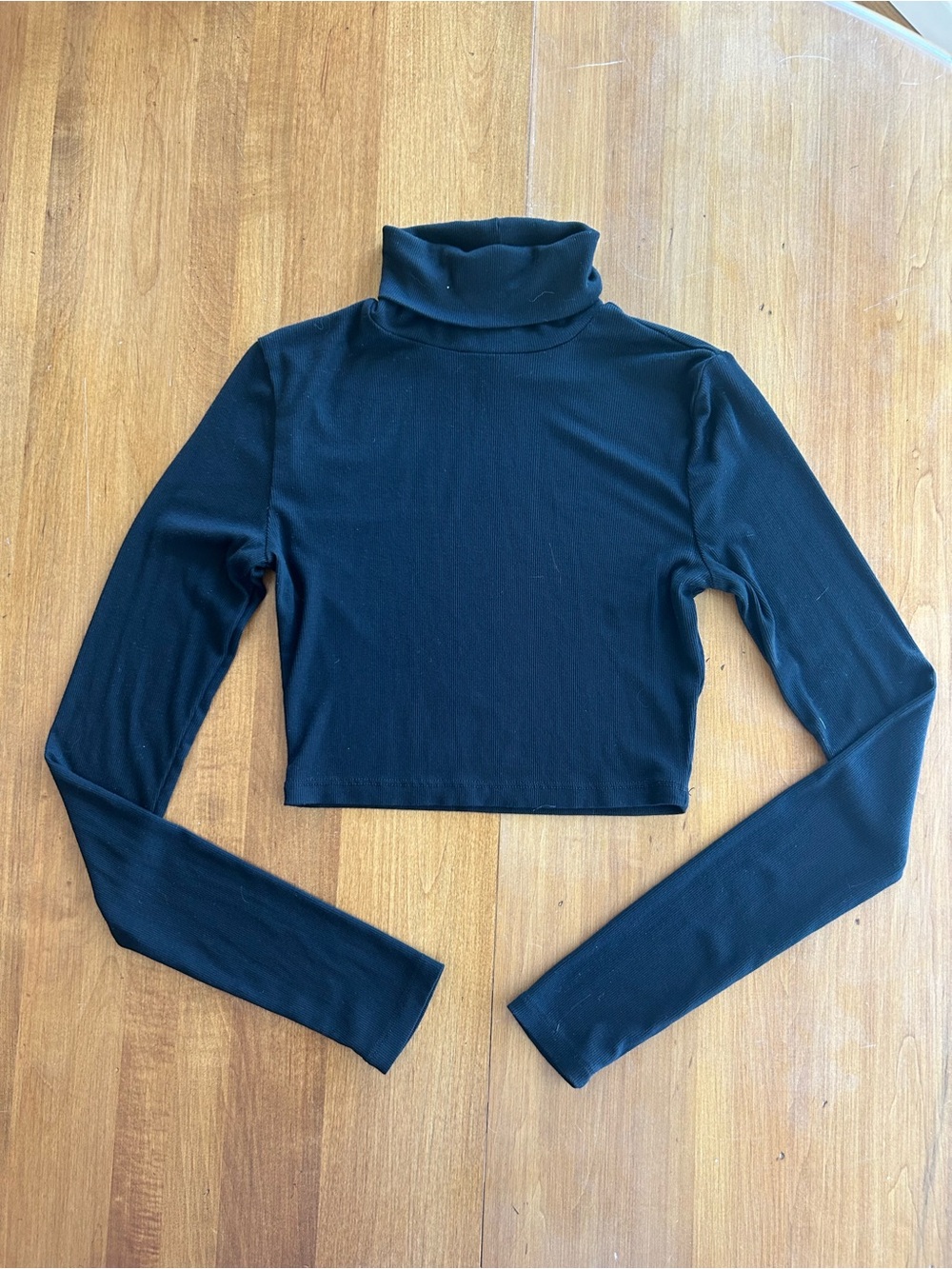 Aritzia Sunday Best Black Freshman Cropped Turtleneck
